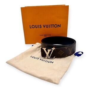 LV Initiales 40MM leather logo monogram belt Size 80 New With bag